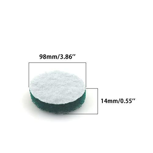 Heavy Duty Scour Pads, Non-Scratch Scrub Sponges, ULIFESTAR 5PCS Dish Scrubber Scouring Pads, Dual-Sided Reusable Household Scrub Pads for Dishes,Dish Cleaning Tool,Kitchen Scrubbers & Metal Grills - size: 98mm/4''Green 180-240grits