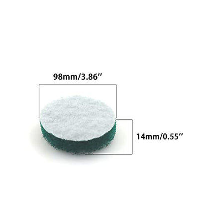 Heavy Duty Scour Pads, Non-Scratch Scrub Sponges, ULIFESTAR 5PCS Dish Scrubber Scouring Pads, Dual-Sided Reusable Household Scrub Pads for Dishes,Dish Cleaning Tool,Kitchen Scrubbers & Metal Grills - size: 98mm/4''Green 180-240grits