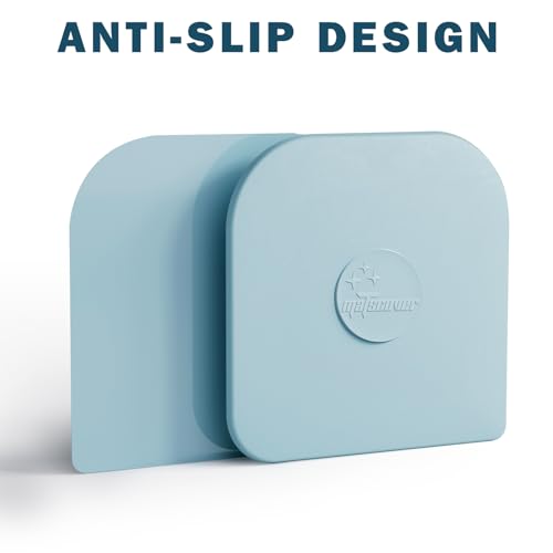 Pan Scraper, 5 Pcs Pot Scraper Plastic, Pot Scraper Non Scratch for Cast Iron, Pot and Pan Cleaning, Sturdy Scraper Kitchen Tool-Aqua - color: Aqua, size: 5 Pcs