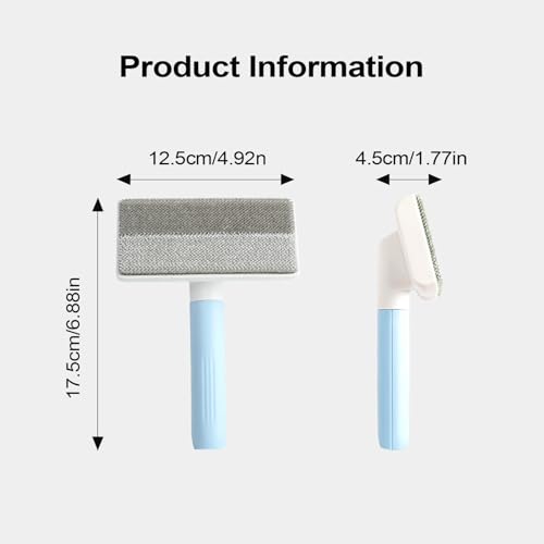 Pet Hair Removal Tool, with Detachable Handle, 17.5x12.5x4.5cm, Lint Shaver and Remover, Portable Hair Removal Cleaner, Comfortable Grip, for Furniture, Car, Clothes, Bedding - color: Blue