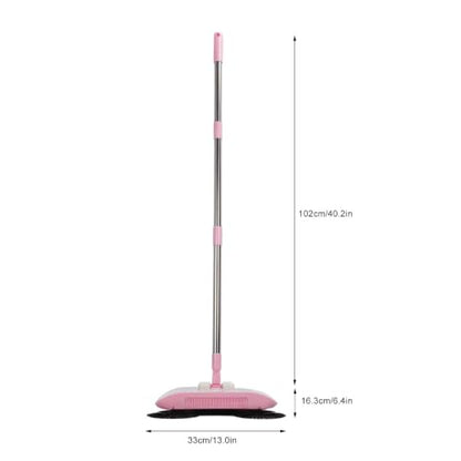 Carpet Floor Sweeper Manual with Horsehair,Hanging Manual Vacuum Carpet Brush Home Tool for Sweeping Mopping (Pink)