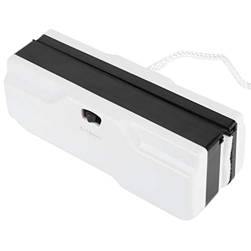 Alvinlite Magnetic Window Cleaner, Rectangular DoubleSide Glass Wiper, Adjustable Glider Washing Cleaning Brush Tools for Car Home Windows Thickness 0.2"-0.71"(White)