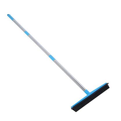 Multifunction Telescopic Floor Carpet Broom Pet Hair Dust Removal Cleaner Sweeper Tools (Blue) - color: Blue