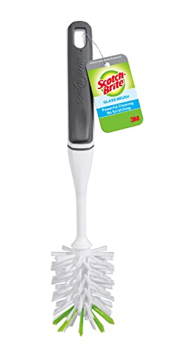 Scotch-Brite Dish Brush, 4 Pack, Green, Plastic Handle & Bristles, Safe for Cookware & More, Reusable, Glass & Water Bottle Brush