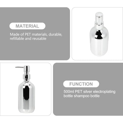 Ipetboom Shampoo Dispenser Bottle - 500ml/17oz Press-Type Refillable Plastic Container for Shower Lotion Conditioner Bathroom Use Leak-Proof Portable Lotion Dispenser Pump Bottle Convenient
