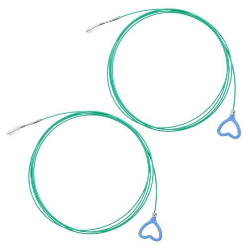 2 Pack 118 Inch Drain Hair Drain Clog Remover, Extra Long Flexible Sink Snake Drain Hair Removal Tool, Anti-Break Metal with Nylon Coating Plumbing Snake for Shower, Kitchen, Bathroom, Toilet