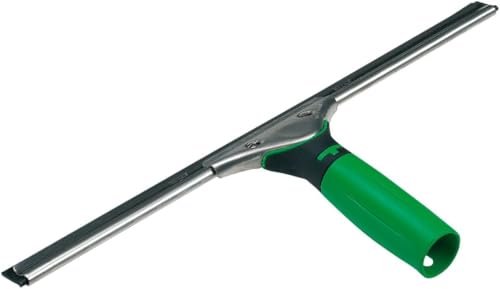 UNGER 79000 ErgoTec Window Squeegee 35cm - Rubber Squeegee Blade, Stainless Steel Channel & Rubber Grip Handle - Window Cleaning Equipment - size: pack de 1 unidad, style: A