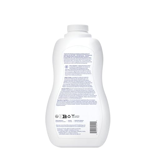 ATTITUDE Floor Cleaner, EWG Verified, Streak-Free, Vegan & Plant-Based for Tile, Wood & Laminate Floors, Citrus Zest Scent, 35.2 Fl Oz - size: 35.2 Fl Oz (Pack of 1)