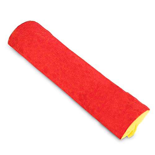 Libman Commercial 955 Roller Mop with Scrub Brush, Steel Handle, 12" Wide Sponge, Red and Black (Pack of 4)