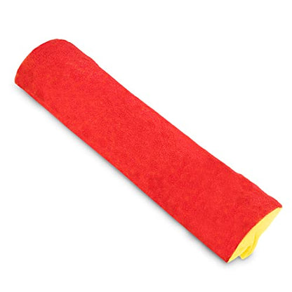 Libman Commercial 955 Roller Mop with Scrub Brush, Steel Handle, 12" Wide Sponge, Red and Black (Pack of 4)