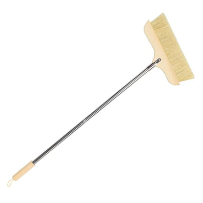 Luxshiny Metal Handle Wooden Broom Bristle Brush Soft Bristles for Household Floor Cleaning