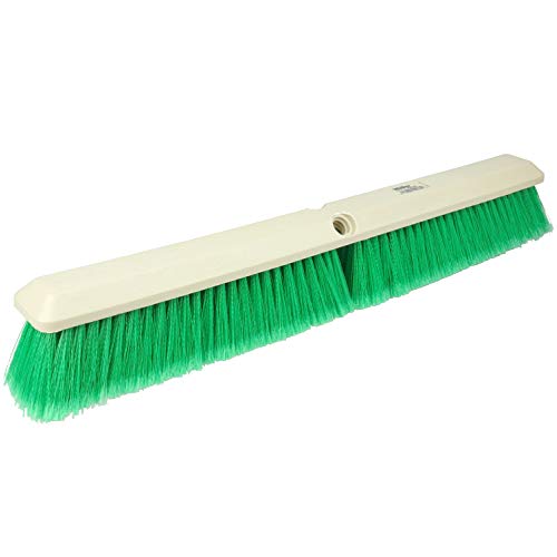 Weiler 42164 Perma-Sweep Polystyrene Fine Sweep Floor Brush, 2-1/2" Width, 24" Overall Length, Green - size: 24 Inch, style: Fine Sweeping