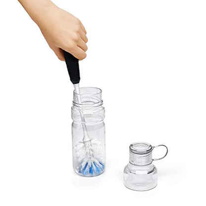 OXO Good Grips Bottle Brush, Dual-Bristle Cleaning for Bottles, Pitchers and Carafes, Flexible Neck Scrub Brush, Safe for Stemware and Delicate Glassware, Dishwasher Safe - style: Bottle Brush