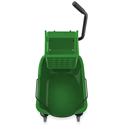 Dryser Commercial Side Press Wringer Combo Mop Bucket, 33 Quart, Green - color: Green