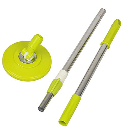 Spin Mop Pole Handle Replacement, Home Floor 360 Degrees Rotating Telescopic Replacement Handle Cleaning Tool Accessories Enhanced Thickened Version for Cleaning Home Bedroom Office (Green) - color: Green