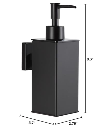 BGL Matte Black Soap Dispenser Wall Mounted for Bathroom - color: Black-wall Mount