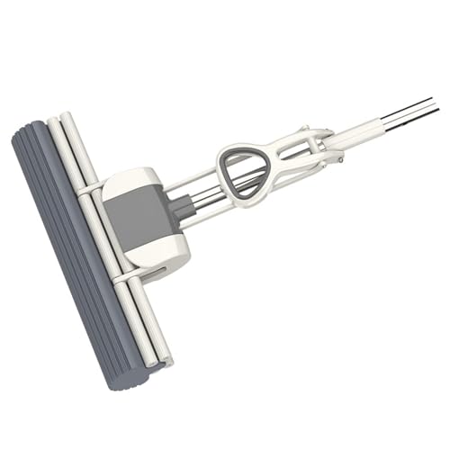Sponge Mop, Lightweight Roller Sponge Mop, Hand Freely Multifunctional Squeeze Roller Mop for Kitchen Bathroom Tiles