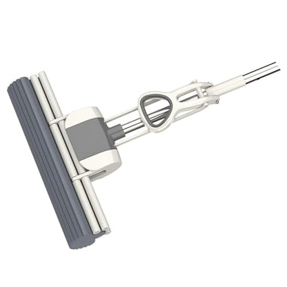 Sponge Mop, Lightweight Roller Sponge Mop, Hand Freely Multifunctional Squeeze Roller Mop for Kitchen Bathroom Tiles