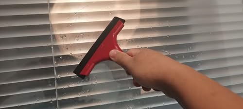 CYBERNOVA 2pcs Multi-Purpose Rubber Scraper Squeegee Ice Scraper for Window,Shower,Car,Door, Glass Water & Snow Removal – Non-Slip Plastic Handle