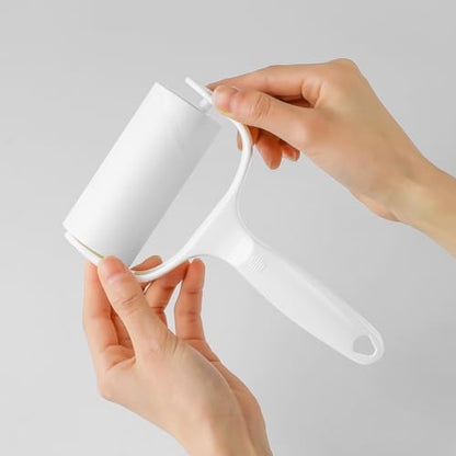 Flat Surface Lint Roller for Pet Hair Extra Sticky Lint Remover for Couch Clothes Furniture Pool Table Felt Lint Roller T Handle with 4 Sticky Rolls (Daisy White) - color: Daisy White T Handle