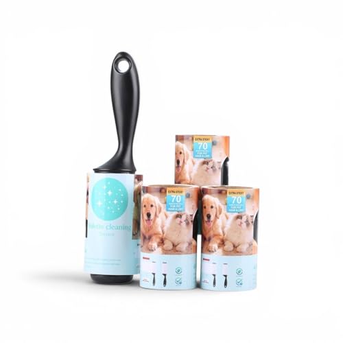 YOLETTE Hair Lint Roller, Reusable Sticky Roller with Refills for Furniture, Clothes and Carpet