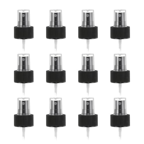 uxcell Spray Top 12Pcs 28/410 Plastic Fine Mist Reusable Replacement Black | Spray Bottle Pump Plastic Top Reusable Replacement for Cosmetic Perfume and Body Sprays Bottle - color: Black, size: 28/410