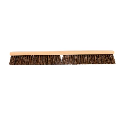 Restaurantware-BROOM HEAD ONLY: Clean Tek Professional 30-Inch Indoor Broom Head, 1 Heavy-Duty Push Cleaning Tool - Handle And Brace Sold Separately, Palmyra Bristles, Wooden, Outdoor Use - size: 30", style: Wood, with Palmyra Unflagged Bristles