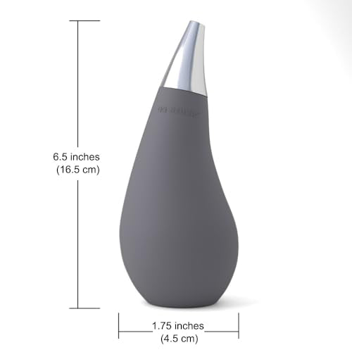 Kitchen Bathroom Counter top Squeezable Soap Dispensers Tear Drop Shape Bottle (Gray, ~7oz) - color: Gray, size: ~7oz