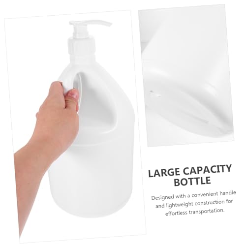 PartyKindom Large Capacity Plastic Bottle Pump Reusable Liquid Dispenser Laundry Detergent Bottle Empty Container