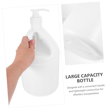 PartyKindom Large Capacity Plastic Bottle Pump Reusable Liquid Dispenser Laundry Detergent Bottle Empty Container