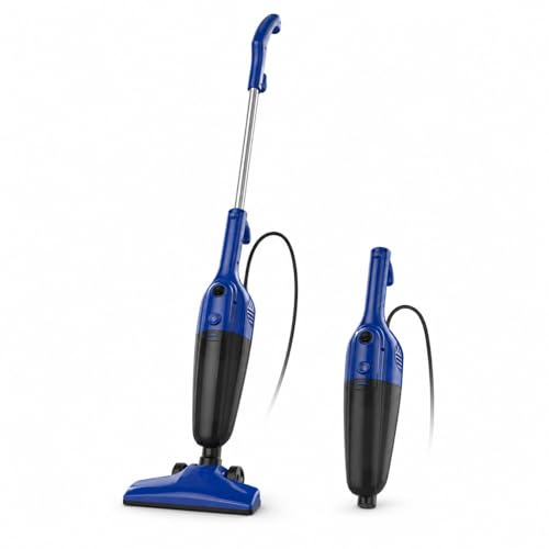 FUNCCUBE Vacuum Cleaners for Home - Corded Stick Vacuum Cleaner, High Power Suction Vac for Pet Hair Carpet Hardwood Floor, Household Hand Lightweight Handheld Portable Car Vac, (Blue) - color: Blue