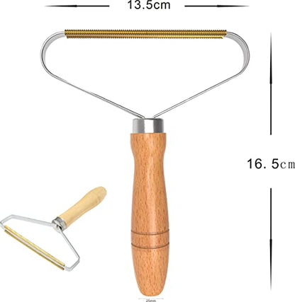 Hair Remover - lint Remover - Wooden Carpet Hair Remover - pet Hair Remover - Carpet Scraper - Clothing Care Tool
