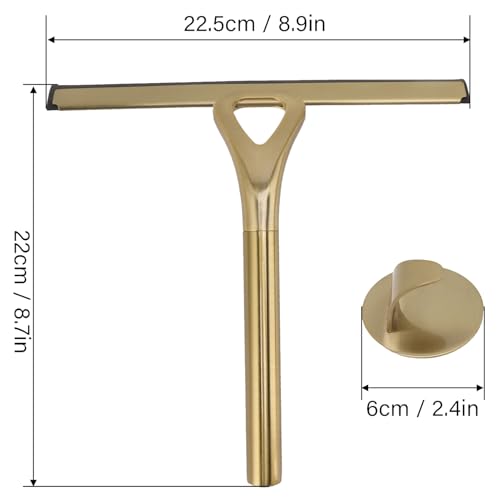 Stainless Steel Mini Squeegee Shower Squeegy Rechargeable Window Vac Window Squeegee for Glass Doors Walls, Sink, Mirror, Bathroom, Car Window Kitchen Mirror