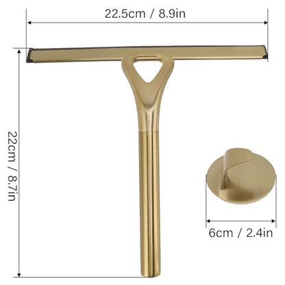 Stainless Steel Mini Squeegee Shower Squeegy Rechargeable Window Vac Window Squeegee for Glass Doors Walls, Sink, Mirror, Bathroom, Car Window Kitchen Mirror