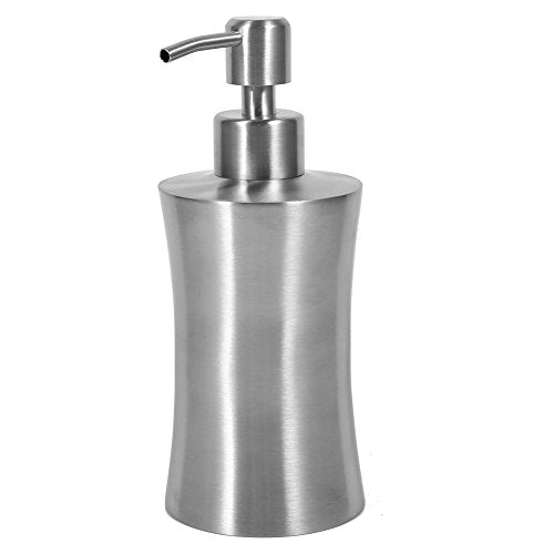 Stainless Steel Liquid Soap Dispenser, Pump Design with Wide Open Mouth for Easy Refill, Refillable Shampoo Lotion Bottl - color: 400ml