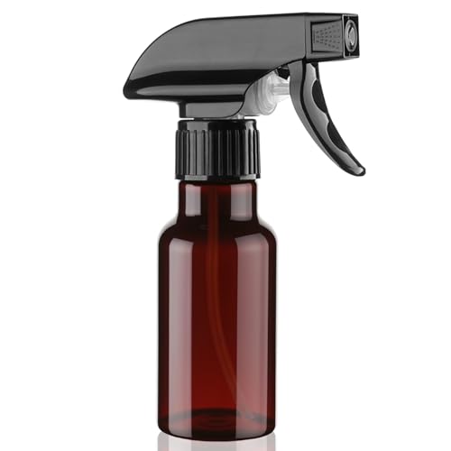 Spray Bottles 4oz/120ml Small Spray Bottle for Hair Plastic Mist/Stream Spraying Heavy Duty Empty Spray Bottles for Cleaning Solutions, Plants 1 Pack - color: Brown-1