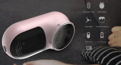 Rechargeable Fabric Shaver, Magictec Lint Remover Sweater Defuzzer Lints Fuzzs Pills Pilling Trimmer for Clothes and Furniture -Battery Operated Pink - color: Pink
