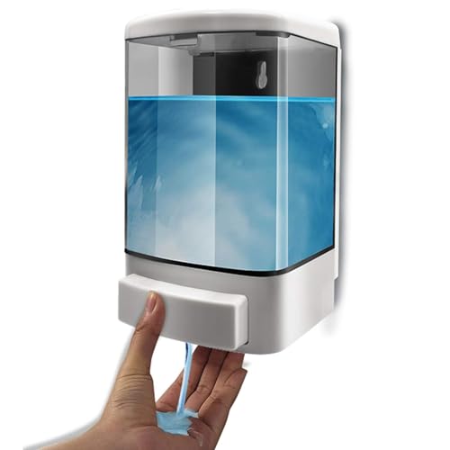 Soap Dispenser Wall Mount, 33.8oz/1000ml Commercial Manual Soap Dispenser Wall Mounted for Bathroom Kitchen Hotel, Liquid Containers Shampoo Plastic