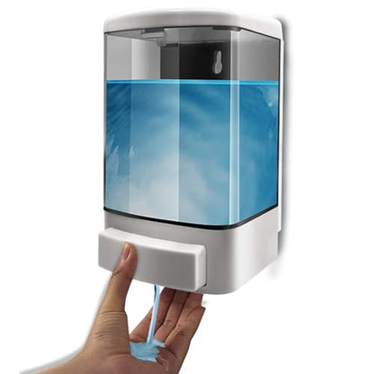 Soap Dispenser Wall Mount, 33.8oz/1000ml Commercial Manual Soap Dispenser Wall Mounted for Bathroom Kitchen Hotel, Liquid Containers Shampoo Plastic