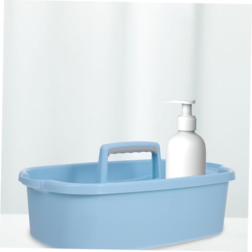 ORFOFE Portable Cleaning Tool Organizer Basket with Handle Large Capacity Abs Storage Tote for Bathroom Dorm Kitchen and Household Supplies Multiuse Caddy for Toiletries and Cleaning Equipment