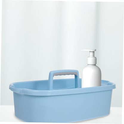 ORFOFE Portable Cleaning Tool Organizer Basket with Handle Large Capacity Abs Storage Tote for Bathroom Dorm Kitchen and Household Supplies Multiuse Caddy for Toiletries and Cleaning Equipment