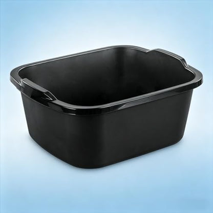 Plastic Wash Tub Dishpan Basin and Foot Bath for Soaking Feet, Laundry Hand Wash Bucket, Dish Pans for Washing and Storage Cleaning Supplies - 18 Qt - Heavy Duty