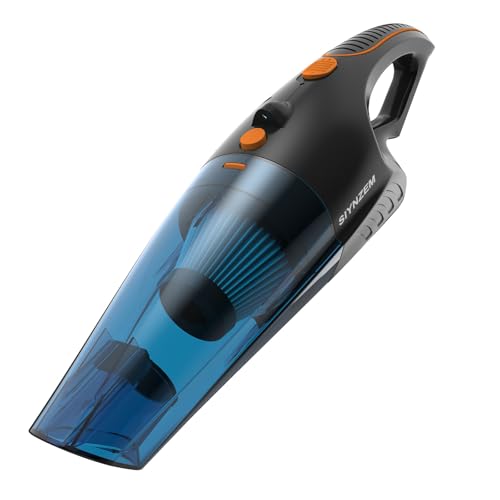 SEALON GV02 Handheld Rechargeable Car Vacuum Cleaner, 10KPa Vacuum Cleaner and Air Duster, High Power Hand Held Vacuum with LED Light and Multi-Nozzles for Car, Home, Office, Pet （Orange 1 Pack） - color: Gv02-orange-1