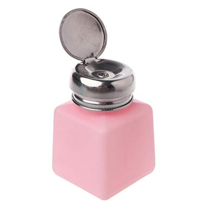 100ml Dispenser Anti-Static Push Down Bottles Lockable Square Bottle Multipurpose Bottle Blue/White,stainless steel, plastic