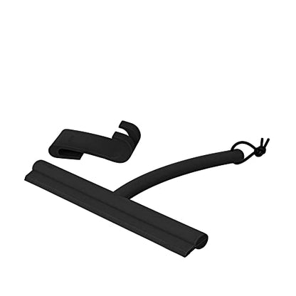 blomus VIPO Shower Squeegee with Holder, 24 cm Wide, Silicone Squeegee for Shower, Bathroom, Window Squeegee, Windscreen Squeegee, Black - color: Black