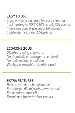 Smart Living Steam Mop Ultra, Black and White (NEW)