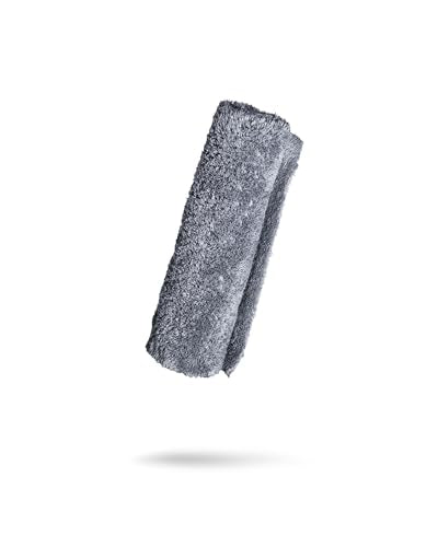 Adam's Borderless Grey Microfiber Towel (1pk) - Premium Ultra Soft Car Detailng Towel Cloths, 480gsm - Safe for Car Wash, Home Cleaning & Pet Drying Cloths (16 Inch x 16 Inch) - size: Pack of 1