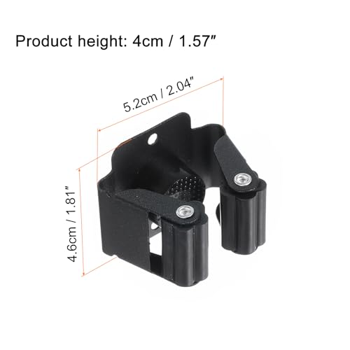 uxcell 12pcs Mop Broom Holder Wall Mount, 304 Stainless Steel Mop and Broom Holder, Wall Mounted Broom Hanger for Bathroom, Kitchen, Office, Black - color: Black
