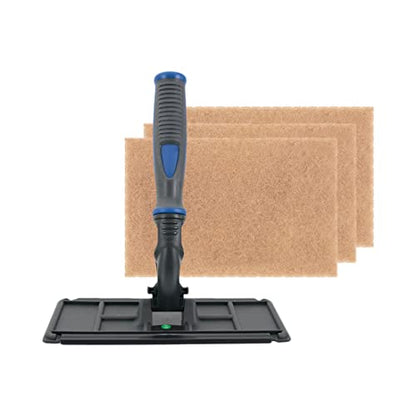 XERO Blue TechnoPad Window Cleaning Kit with Walnut Scrub Pads - color: Blue