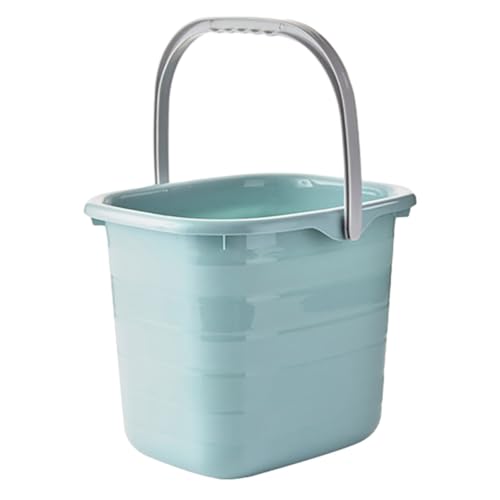 Didiseaon Plastic Bucket with Handle Rectangular Tub Portable Water Pail Utility Storage Bucket for Household Cleaning Supplies 11L, 26.00X24.50X18.50CM
